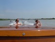 Jessica & Ariana in the water taxi