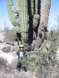 Kathy and cardon cactus.