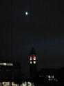 Another angle of McGraw Tower, with moon.