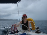 Jeannette at the helm.