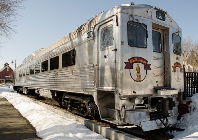 The B&M rail car at the Bedford depot