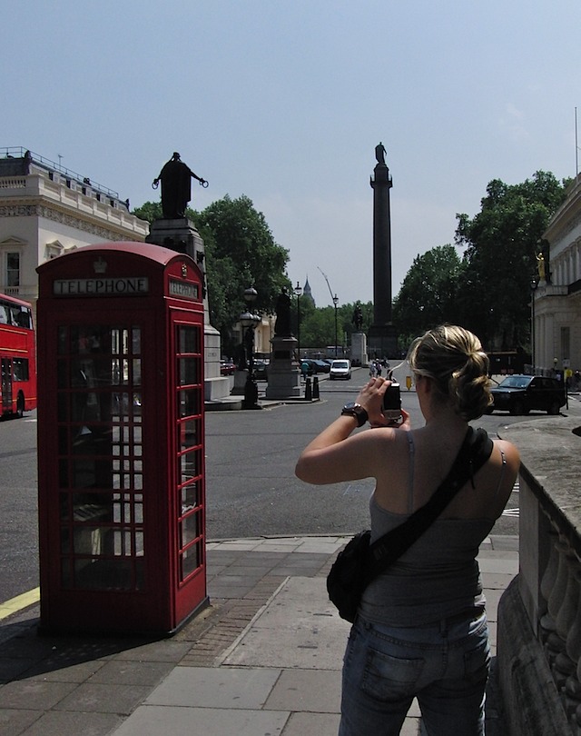 Cool monument, but Ariana wants the phone box...