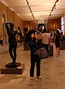 Tourist & statue at V&A