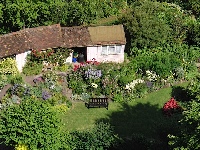 Garden outside Warwick Castle