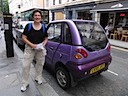 Kathy and electric car