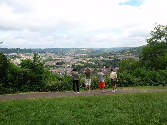 Looking down on Bath