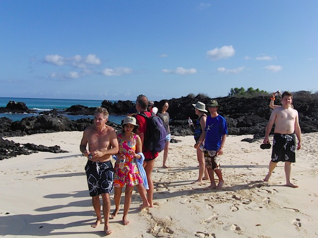 Queen's crew ashore