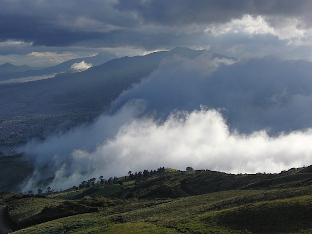 Clouds rolling in