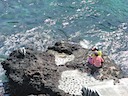 Federico & Elena with pelican