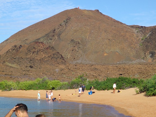 Beach and the peak we climbed