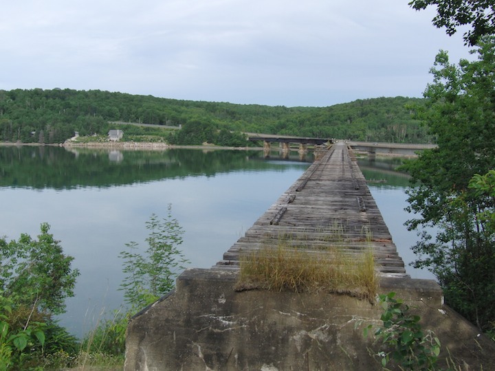 Rail bridge over bear River