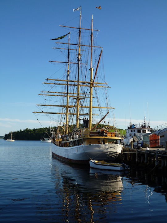 Thre-master in Luneburg harbour