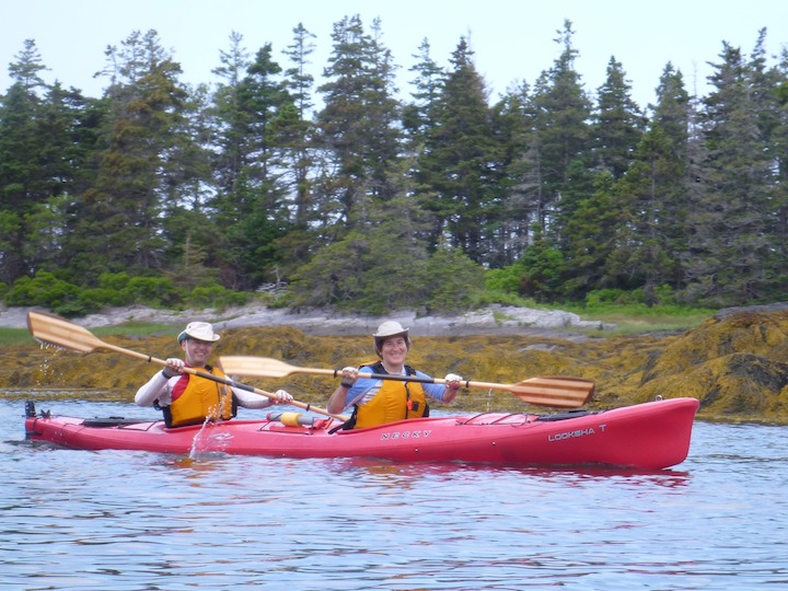 Ben and Kathy paddling