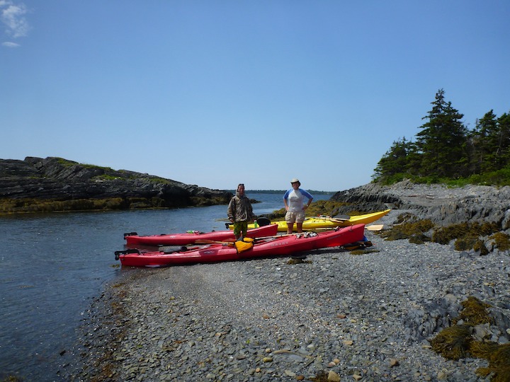 Beached for lunch on Indian Island