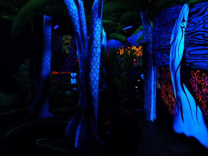 Putting Edge glow-in-the-dark mini-golf