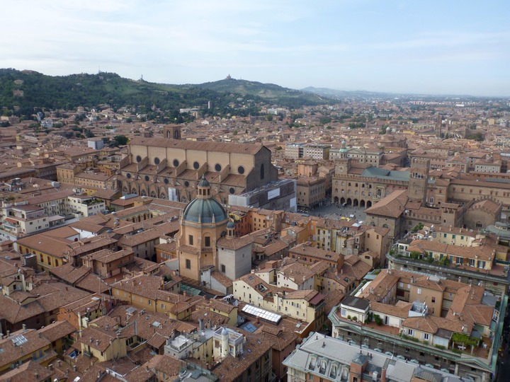 Piazza Maggiore from above