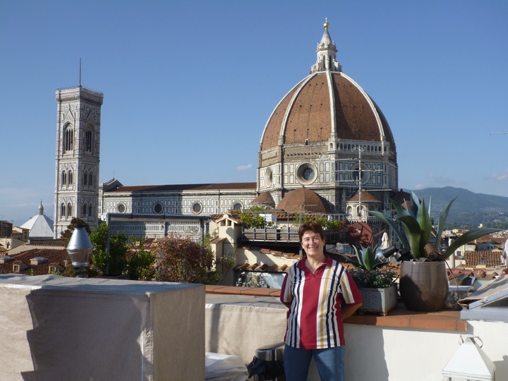 Kathy at Hotel Cavour