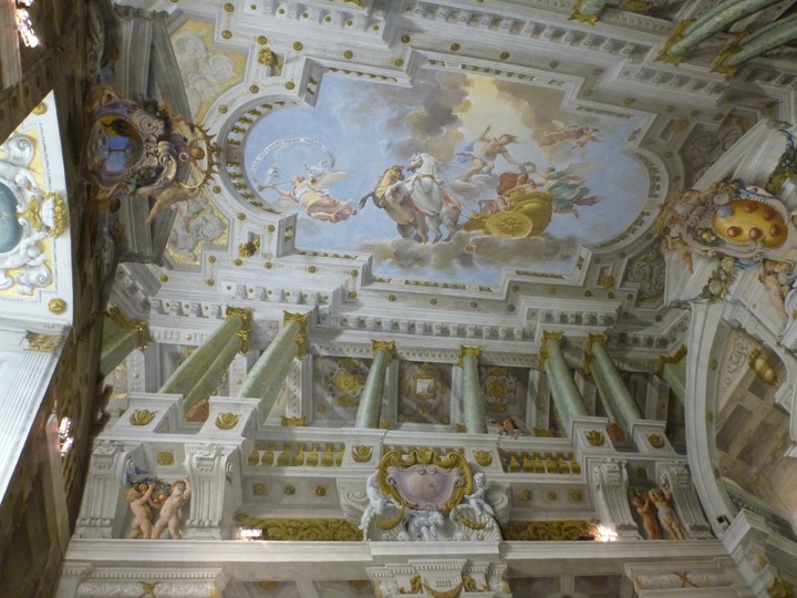 Trompe l'oeil ceiling at Palazzo Pitti