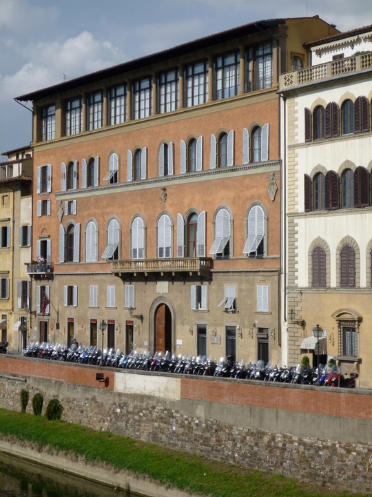 Scooters along the Arno