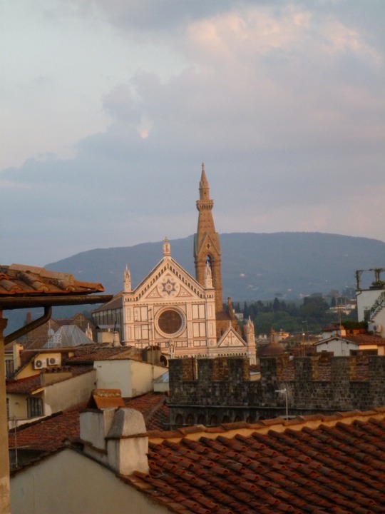 Sunset from Hotel Cavour: Santa Croce