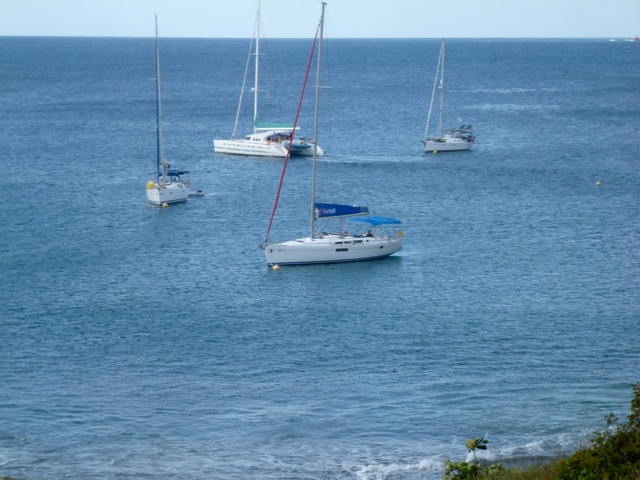 Our boat, Isobard, at Ile Fourchue