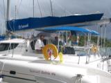 Pete and Ben packing off the boat after Kathy docked the behemoth.