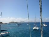 Fallen Jerusalem, Cooper Island, and Peter Island in the distance.