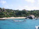 Main entrance to The Baths. Very popular site. We didn't bother with the dinghy, but snorkeled in.