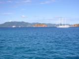 Pelican Rock and the Indians, with Tortola in the background.