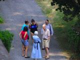 Liz and David Lehmann visited.  They stayed long enough for a short chat in the driveway...