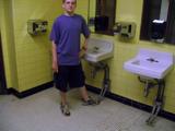 Kevin shows off the best-designed lavatory faucets at Willard Straight Hall