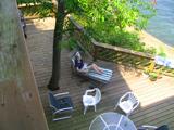 Looking down on the main deck (Hi, Pam!) from the living room deck