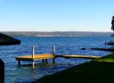 The new dock!  Note the pillars for suspending a hammock...